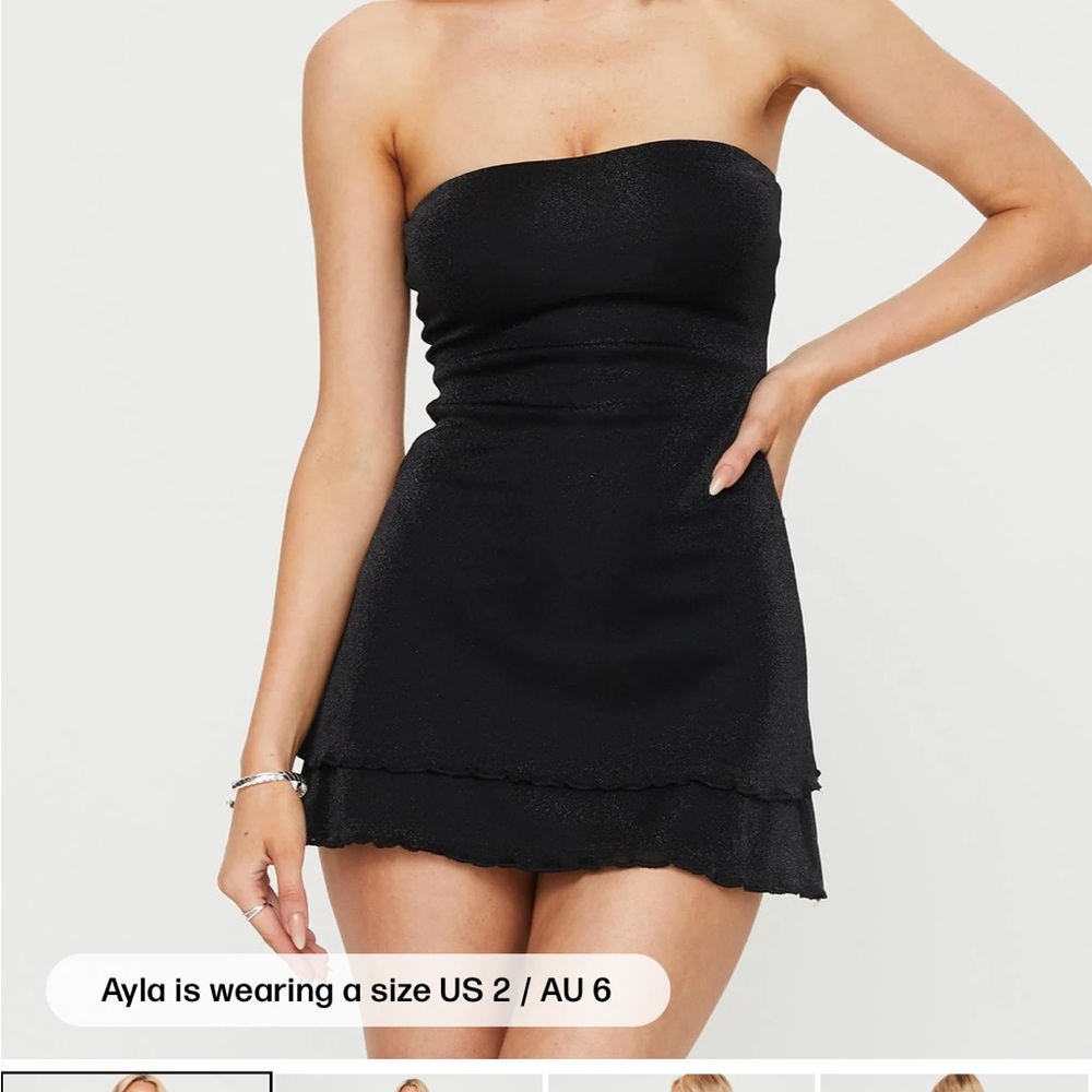 Princess Polly Black Strapless Mini Dress